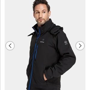 ORORO Men’s Classic Heated Jacket - Black & Blue - M